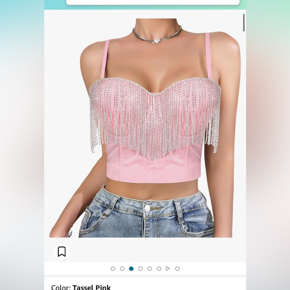 Pink bling top